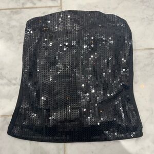 H&M Black Sequin Tank Top